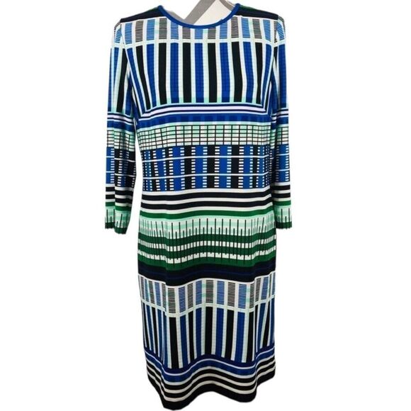Eliza J Blue & Green Shift Dress size 8 Blue Green - Picture 1 of 6
